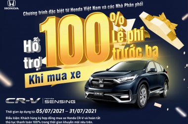 Honda Ôtô Đắk Lắk – Buôn Ma Thuột Hỗ Trợ 100% Lệ Phí Trước Bạ Cho Mẫu Xe Honda CR-V Áp Dụng Từ Ngày 05/07/2021 Đến Hết Ngày 31/07/2021